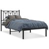 vidaXL Kovinski posteljni okvir brez vzmetnice z vzglavjem 75x190 cm