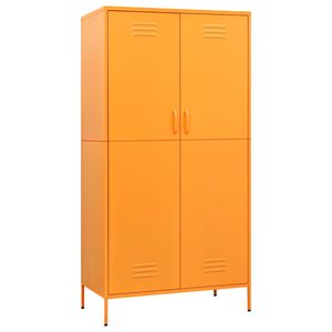 vidaXL Garderobna omara gorčično rumena 90x50x180 cm jeklo