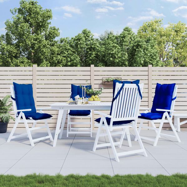 vidaXL Blazine za stole 4 kosi kraljevsko modra oxford tkanina