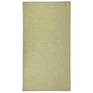 vidaXL Zunanja preproga plo&scaron;čato tkanje 80x150 cm zelena