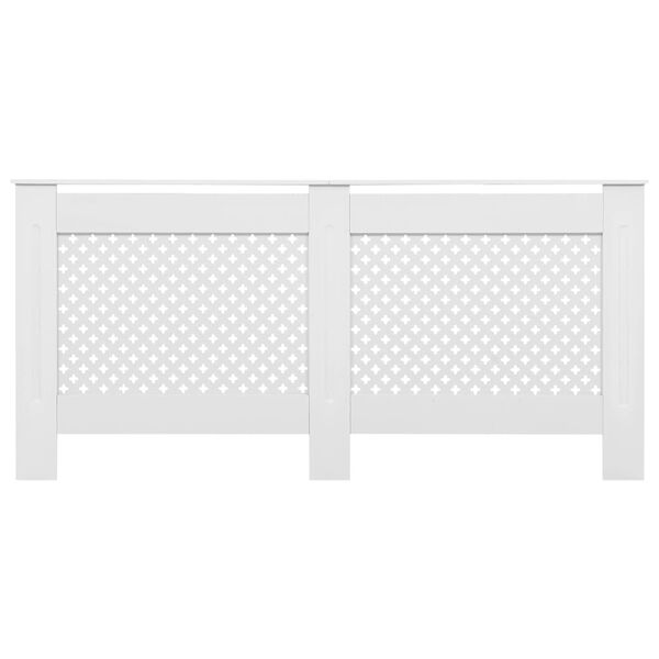 vidaXL Pokrov za radiator bel 172x19x81,5 cm MDF
