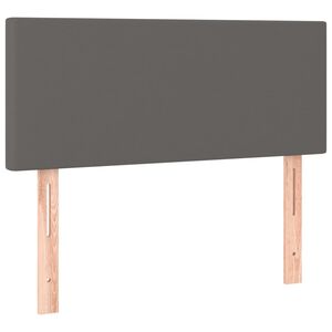 vidaXL Posteljno vzglavje sivo 90x5x78/88 cm umetno usnje