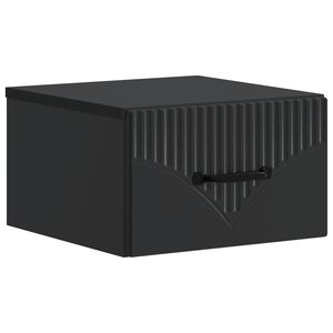 vidaXL Stenski nočni omarici Črna 34,5 x 33 x 20 cm Inženirski les