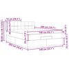 vidaXL Otomanski posteljni okvir z vzmetnico siv 140x200 cm blago