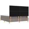 vidaXL Postelja z vzmetnico z vzmetnico Taupe 180 x 200 cm blago