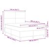 vidaXL LED Box Spring Postelja z vzglavjem Krema in bela 140 x 200 cm