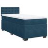 vidaXL Box spring postelja z vzmetnico temno modra 80x200 cm žamet
