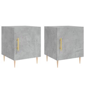 vidaXL Nočna omarica 2 kosa betonsko siva 40x40x50 cm inženirski les
