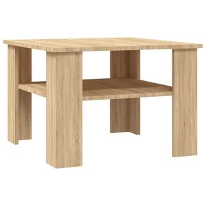vidaXL Klubska mizica sonoma hrast 60x60x42 cm iverna plo&scaron;ča