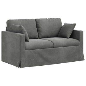 vidaXL Kavč Temno siva 138 x 78 x 80 cm Žamet