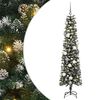 vidaXL Umestno božično drevo Zelena 180 cm PVC, plastika in jeklo