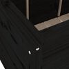 vidaXL Vrtna visoka greda črna 119,5x82,5x78 cm trdna borovina