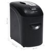 vidaXL Uničevalnik papirja za 10 listov mikro rez črn