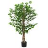 vidaXL Umetna rastlina fikus 788 listov 120 cm zelena