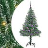 vidaXL Umjetno božično drevo s snežno obloženimi vejicami in LED lučko