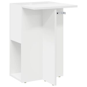 vidaXL Stranska miza Bela 35 x 40 x 55 cm Inženirski les
