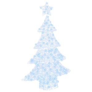 vidaXL Božično drevo 100 LED Hladno bela 120 cm Akril