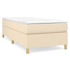 vidaXL Posteljni okvir z vzmetmi Cream 90x200 cm Tkanina
