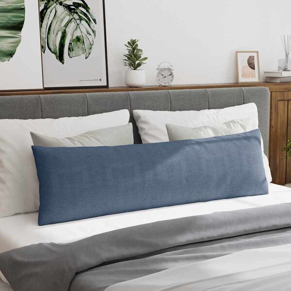 vidaXL Blazine za kavč 2 pcs Modra 145 x 40 cm Žametna tkanina