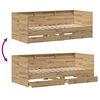 vidaXL Dnevna postelja Umetni hrast 75 x 190 cm Konstruiran les