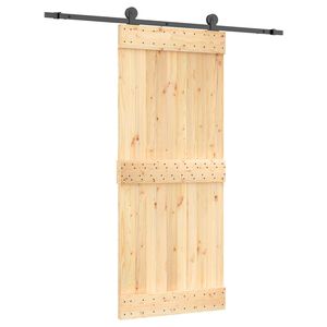 vidaXL Drsna vrata 85 x 210 cm Masiven borov les (neobdelan)