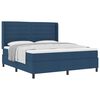 vidaXL Postelja z vzmetnico z blazino Modra 200 x 180 cm blago