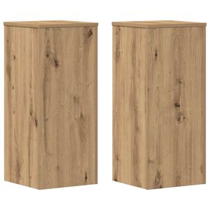 vidaXL Stojalo za rastline 2 kosa artisan hrast 30x30x70 cm inž. les