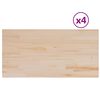vidaXL Mizna plo&scaron;ča 4 kosi 100x50x1,7 cm pravokotna trdna borovina