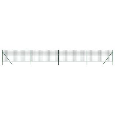 vidaXL Ograja iz žične mreže zelena 0,8x10 m pocinkano jeklo