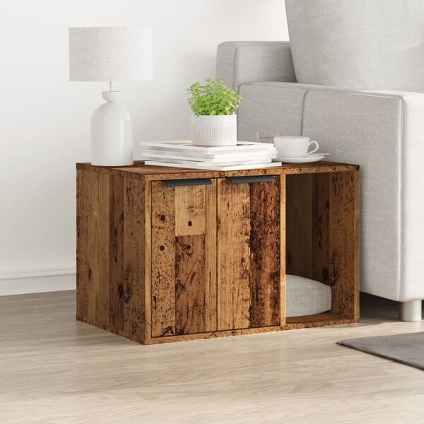 vidaXL Omara za mačje strani&scaron;če starinski les 60x40x40 cm inž. les