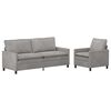 vidaXL Kavčna garnitura 2 pcs Svetlo siva 196 x 81 x 87,5 cm Žamet