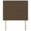 vidaXL Vzglavje postelje temno rjavo 80x5x118/128 cm blago