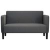 vidaXL Loveseat kavč temno siva 109 cm velur tkanina