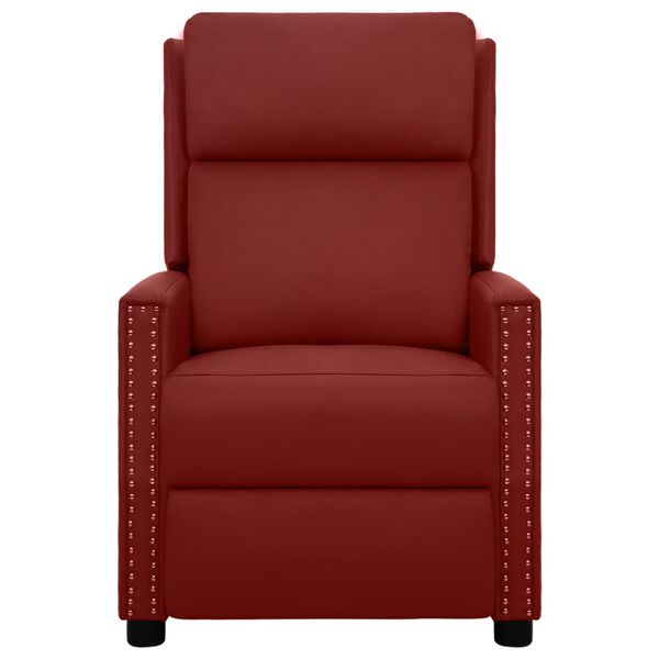 vidaXL Električni masažni stol vinsko rdeča umetno usnje