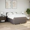 vidaXL Box spring postelja z vzmetnico taupe 140x190 cm blago