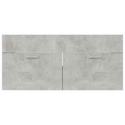 vidaXL Kopalniško pohištvo 2 kosa betonsko sive barve iverna plošča