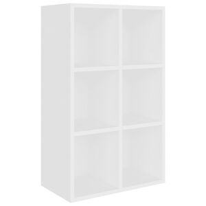 vidaXL Knjižna omara/komoda bela 66x30x98 cm iverna plo&scaron;ča