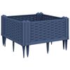 vidaXL Cvetlično korito z zatiči modro sivo 42,5x42,5x28,5 cm PP
