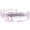 vidaXL Posteljni okvir siv kovinski 200x200 cm