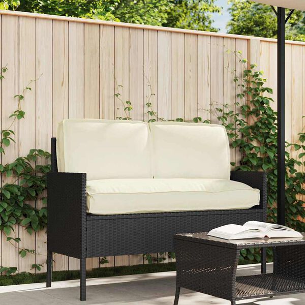 vidaXL Set blazin za palete z blazino 3 pcs krema 120 x 60 x 12 cm