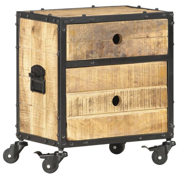 vidaXL Nočna omarica 40x30x50 cm iz robustnega mangovega lesa