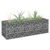vidaXL Visoka greda gabion pocinkano jeklo 90x30x30 cm