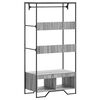 vidaXL Garderobna omara siva sonoma 90x50x180 cm inženirski les