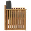 vidaXL Zunanja garnitura za sedenje z blazino Naravna 71 x 63 x 73 cm