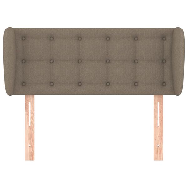 vidaXL Vzglavje z u&scaron;esi taupe 83x23x78/88 cm blago