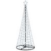 vidaXL Spiralna LED novoletna jelka s podstavkom EKENAS 180 cm 220 LED