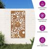 vidaXL Vrtna stenska dekoracija 105x55 cm corten jeklo zobniki