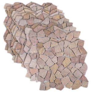 vidaXL Mozaik plo&scaron;čice Rdeča 30 x 30 cm Marmor
