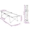 vidaXL Zložljiva kampirna postelja Siva 62 x 194 x 42 cm