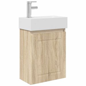 vidaXL Kopalni&scaron;ka omarica s tapo Sonoma hrast 45,5 x 22,5 x 84 cm